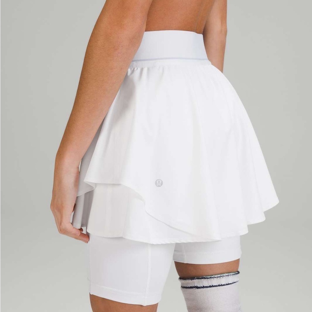 Lululemon Court Rival High-Rise Tennis Skirt - White SZ 10
